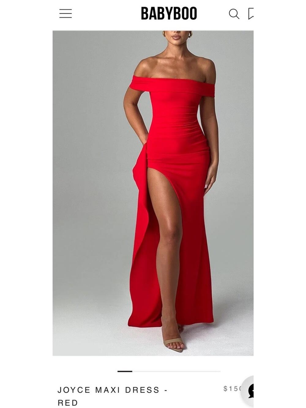 NWT Babyboo Fashion JOYCE Maxi Dress - Red Size XL Prom